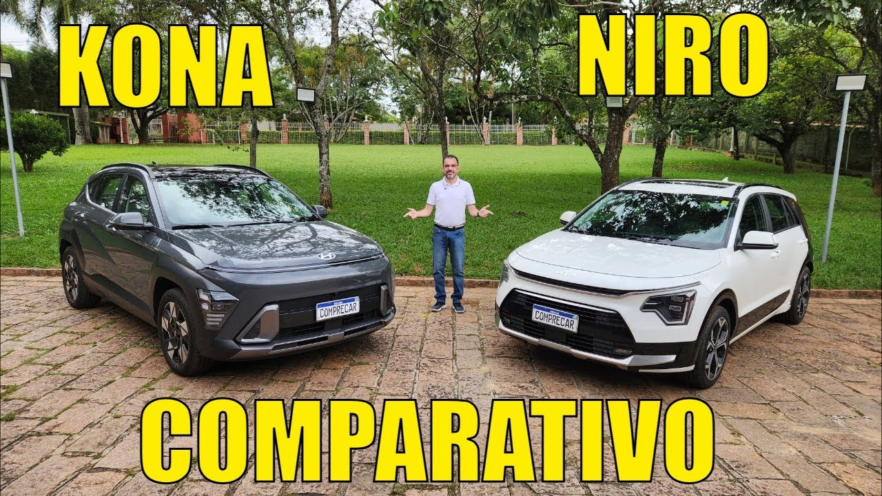 Comparativo: Hyundai Kona x Kia Niro - Qual híbrido é melhor?
