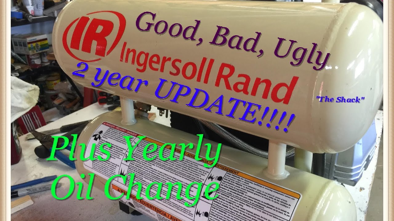 How to change the oil in an Ingersoll-Rand compressor & 2 Year UPDATE!!