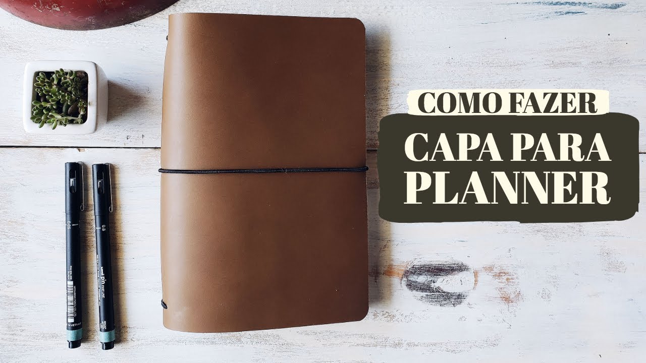 Como fazer capa para planner ou bullet journal com elásticos - estilo midori