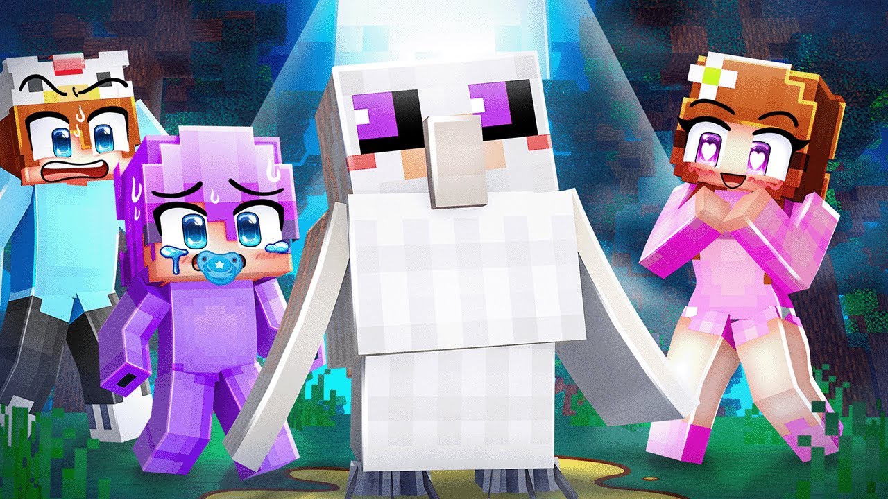 Playing as a BABY OWL MONSTER in Minecraft 99 Nights in the Forest!