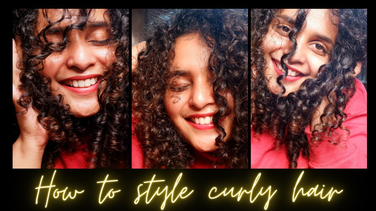 HOW TO STYLE CURLY HAIR AT HOME || RJ HEVANA || CG METHOD || MALAYALAM || ENGLISH.