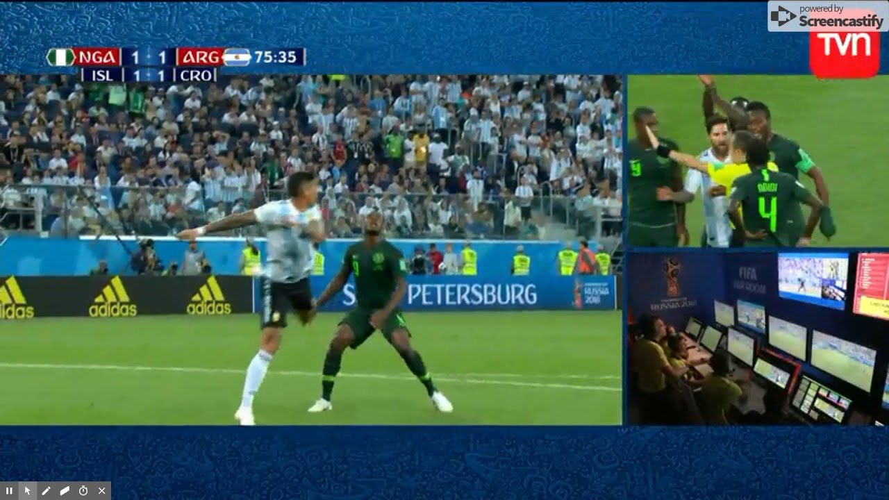 penal no cobrado Argentina Nigeria RUsia 2018