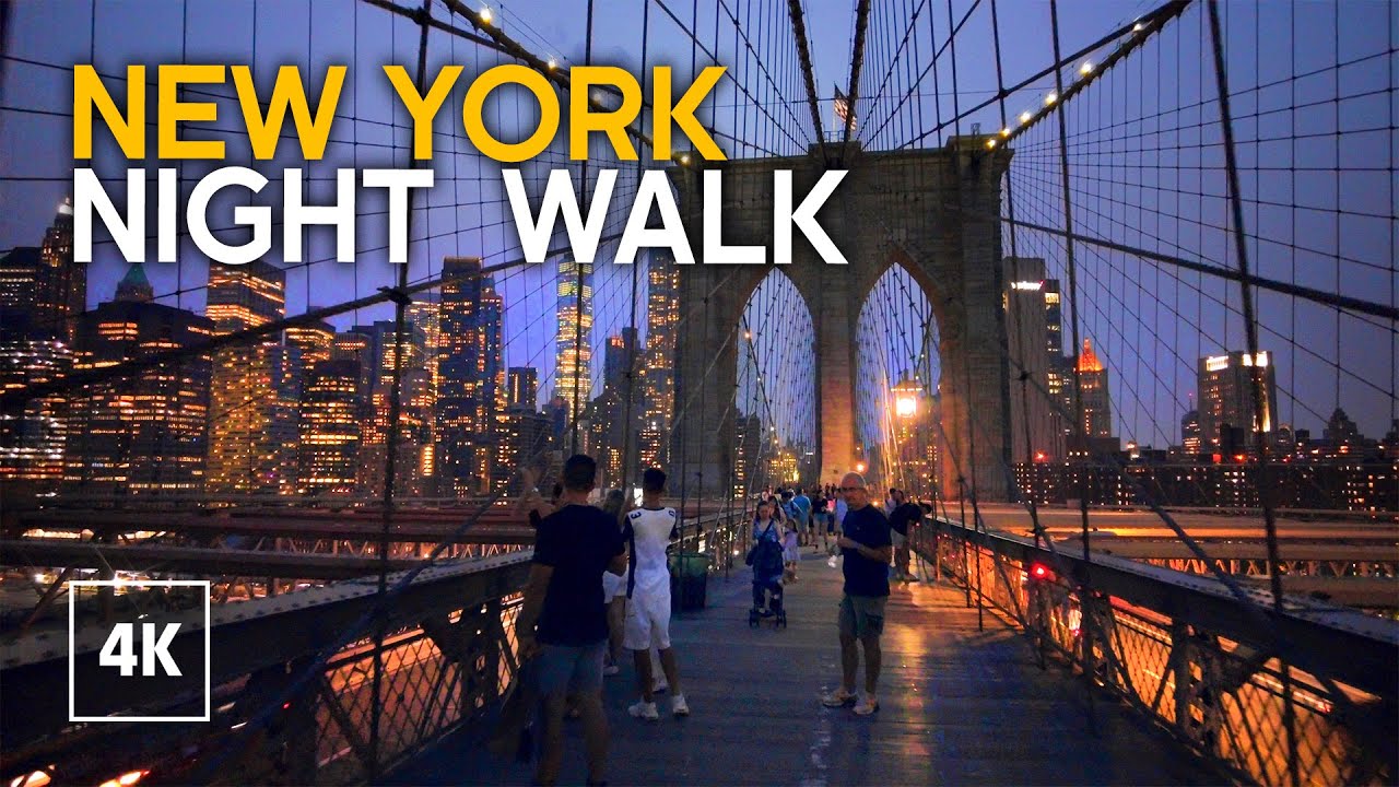Brooklyn Bridge to Manhattan 4K New York Walk