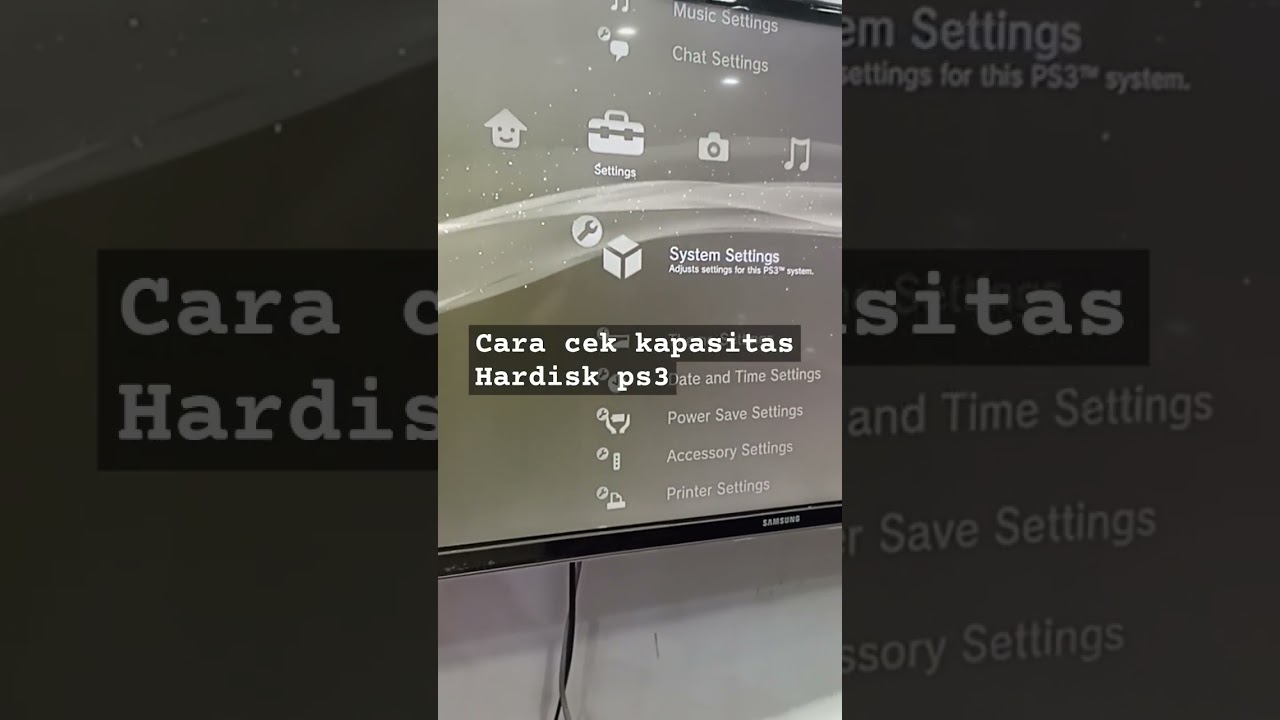 cara cek kapasitas hardisk ps3#shorts