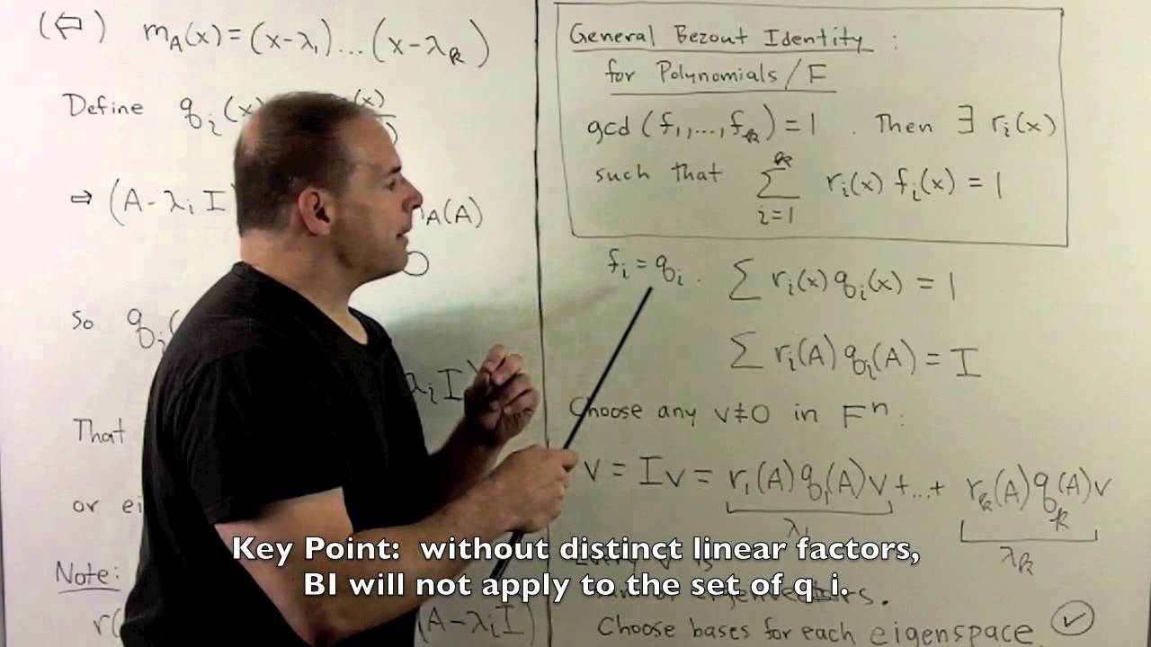 Minimal Polynomials and Diagonal Form