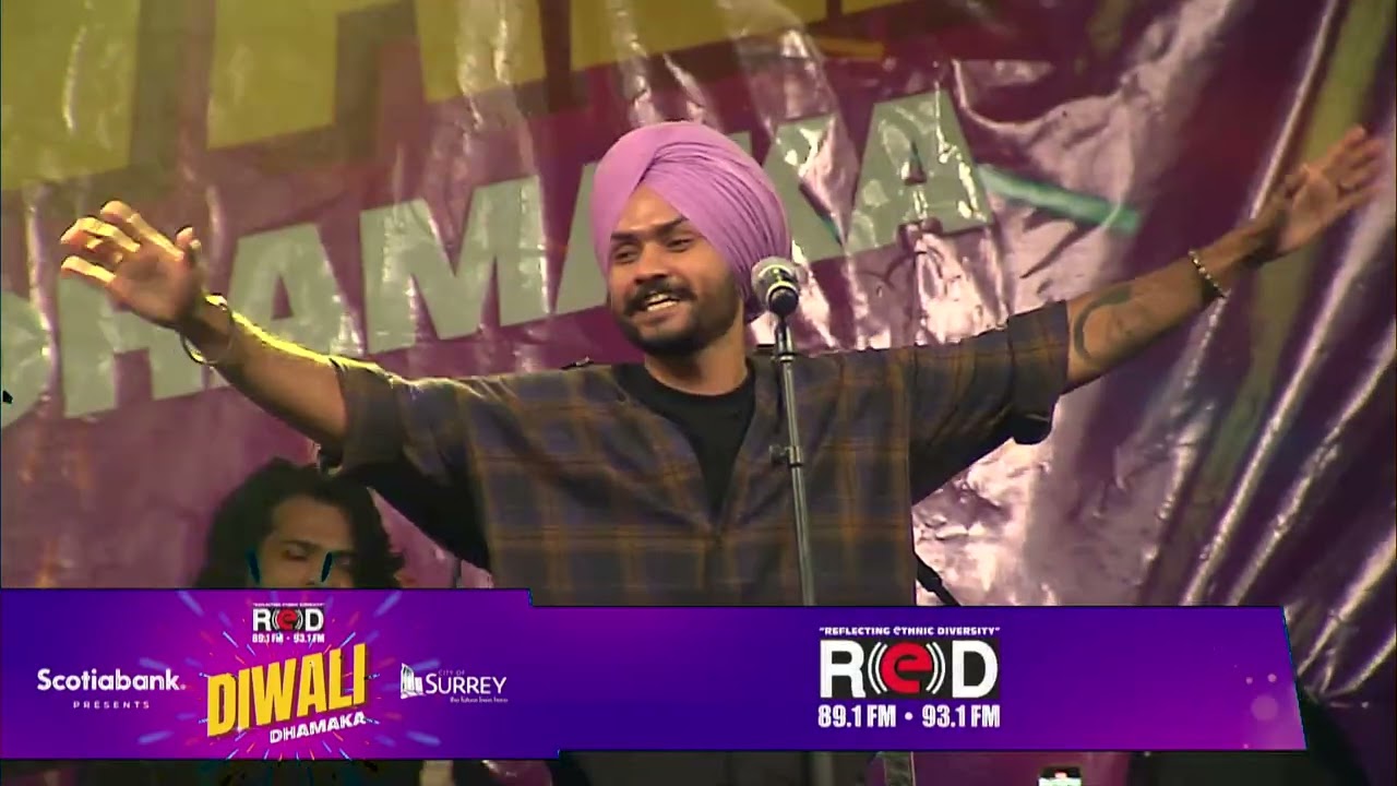 Punjabi singer Himmat Sandhu performs live at RED FM Vancouver Diwali Dhamaka 2024