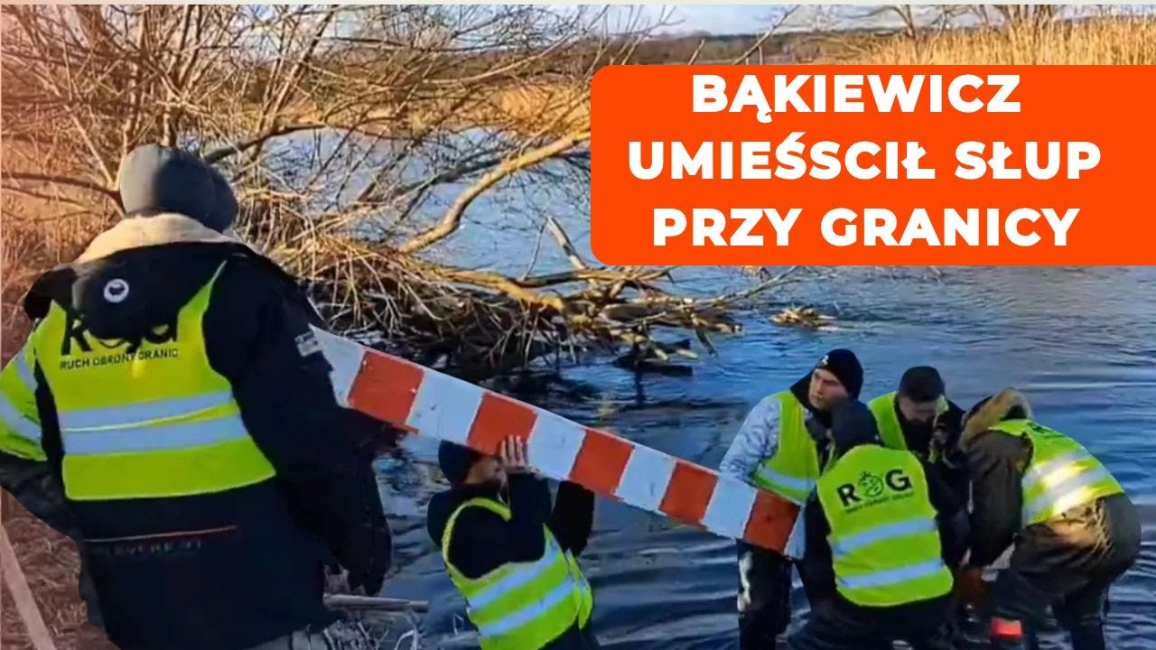 Bąkiewicz wbija słup w rzekę na granicy z Niemcami. Co za żenada | NEWS