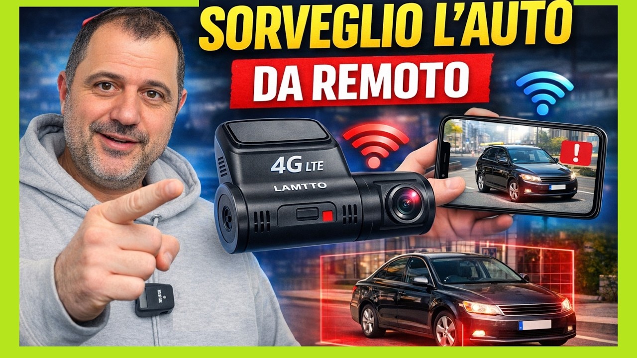 Dash Cam 4G LTE per SORVEGLIARE l’auto da remoto | Test LAMTTO