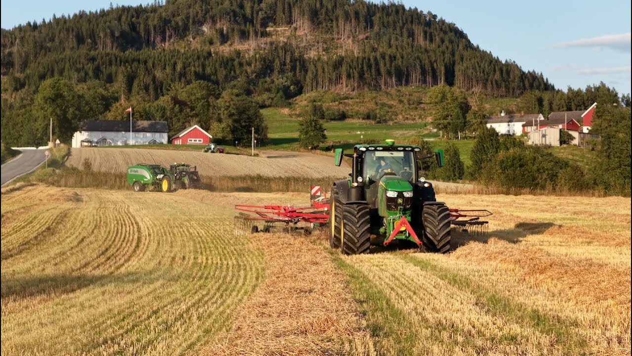 John Deere 6R185 x 2 | McHale Fusion 3 Plus | Kverneland 9580 C | Halmpressing 2025