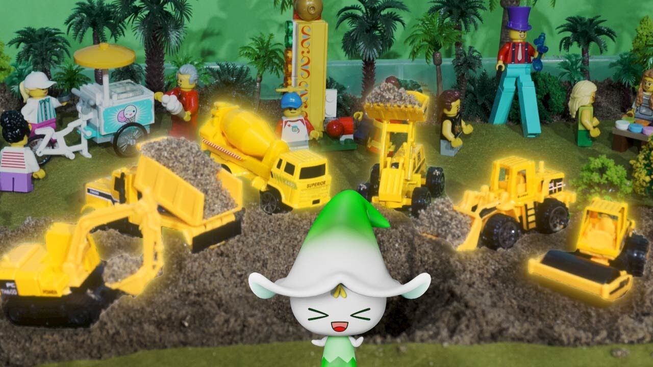 【🚨緊急ミッション🚨】大きな穴をうめよう🪏🚧工事現場のはたらくくるま👷🚗ショベルカー・ダンプカー・ブルドーザーが大活躍！★はたらくくるま【おもちゃ】