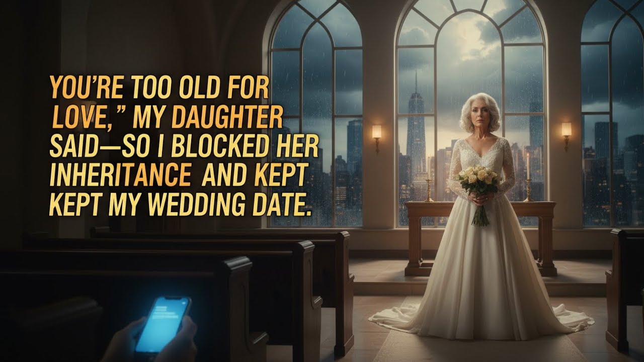 YOU’RE TOO OLD FOR LOVE,” MY DAUGHTER SAID—SO I BLOCKED HER INHERITANCE AND KEPT MY WEDDING DATE