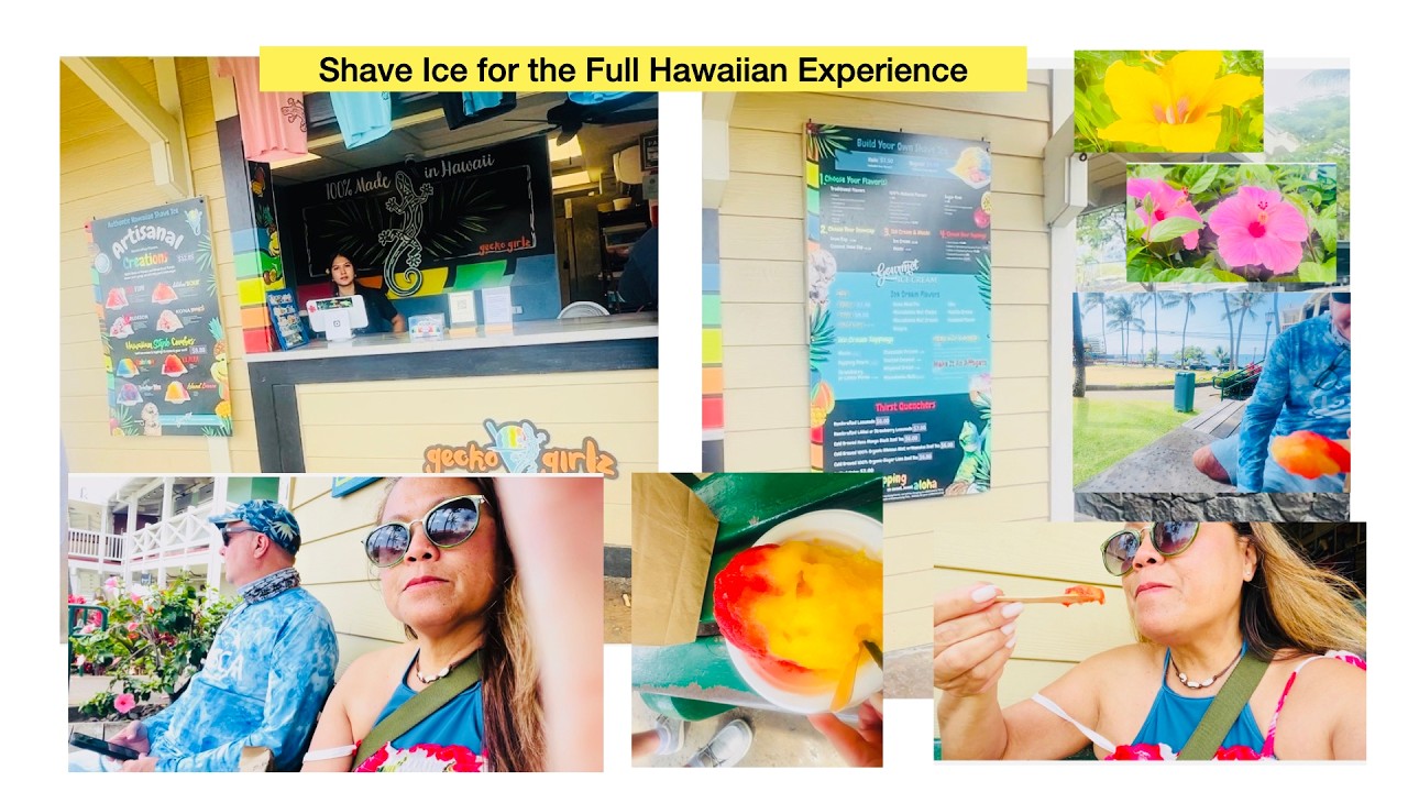 Getting Shave Ice for the Full Hawaiian Experience.