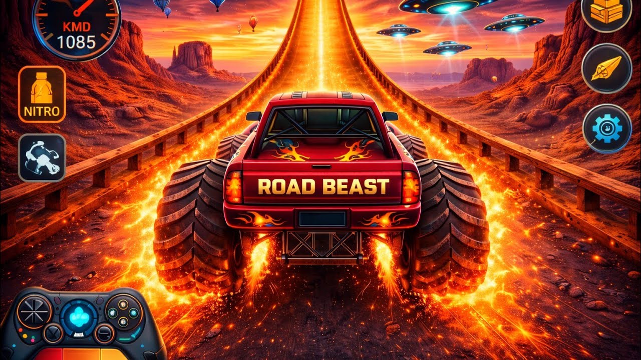 Monster Truck Racing Truck Game - GTMonster Extreme Racing 3D - AndroidGameplay