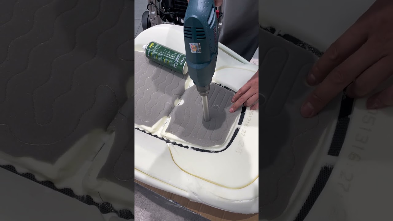 Tesla seat ventilation installation process.#teslaupgrades #modifiedcars #customization #modely