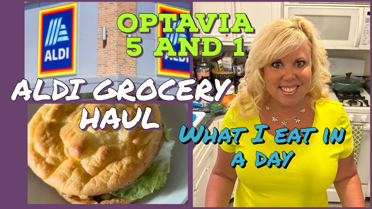 OPTAVIA 5 AND 1 // WHAT I EAT IN A DAY TO LOSE WEIGHT // ALDI GROCERY HAUL // BEST TURKEY BURGER!!