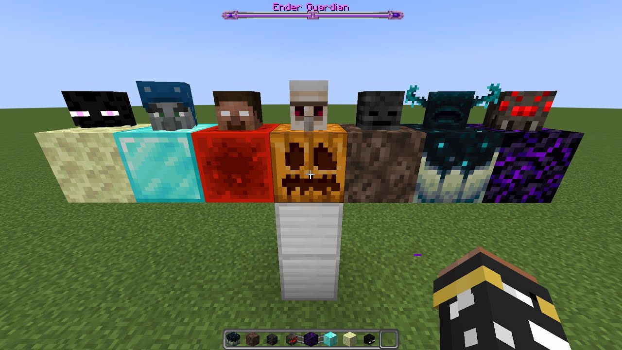 what if you create a Mix Golem WitherZilla in MINECRAFT