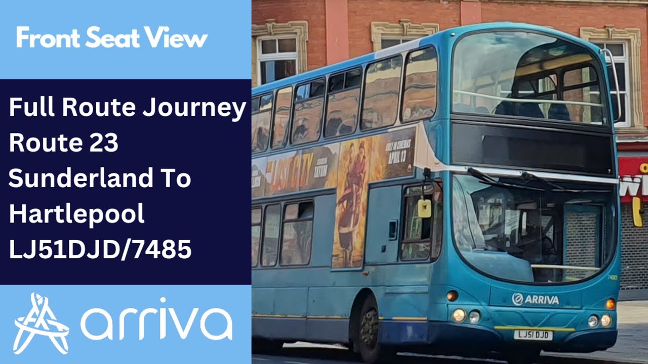 Full Route Journey | Arriva North East Bus Route 23 - Sunderland to Hartlepool | LJ51DJD/7485