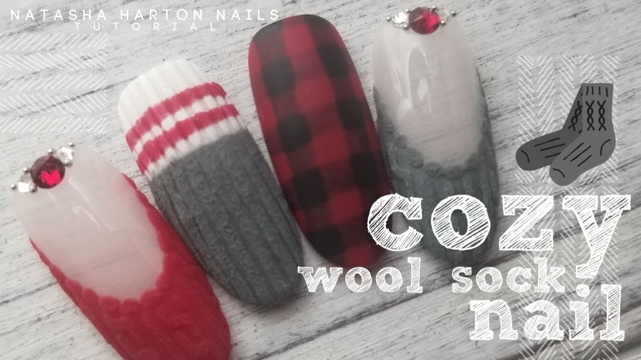 Cozy Wool Sock Nail • Natasha Harton Nails • Christmas 2019