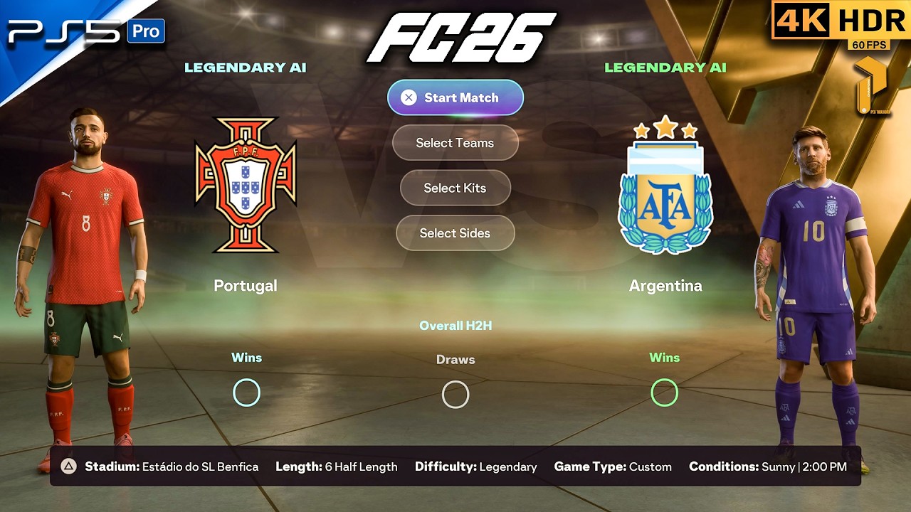 🎮 FC 26—PS5 4K HDR Gameplay: Portugal vs. Argentina Full Match #fc26 #ps5 #4k #ronaldo #messi #viral