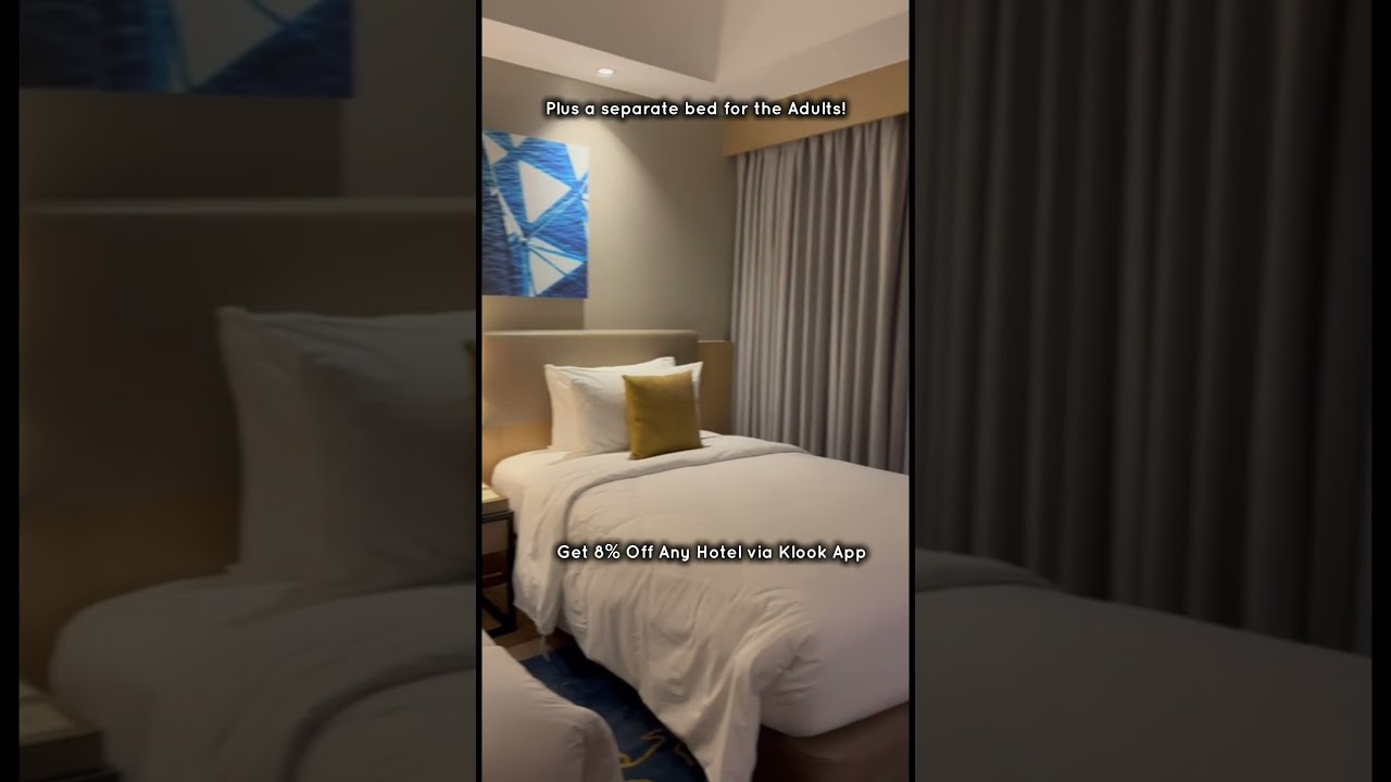 Seda Manila Bay Family Room with bunk beds, queen & single bed!  #hotelstaycation #seda #SedaHotels