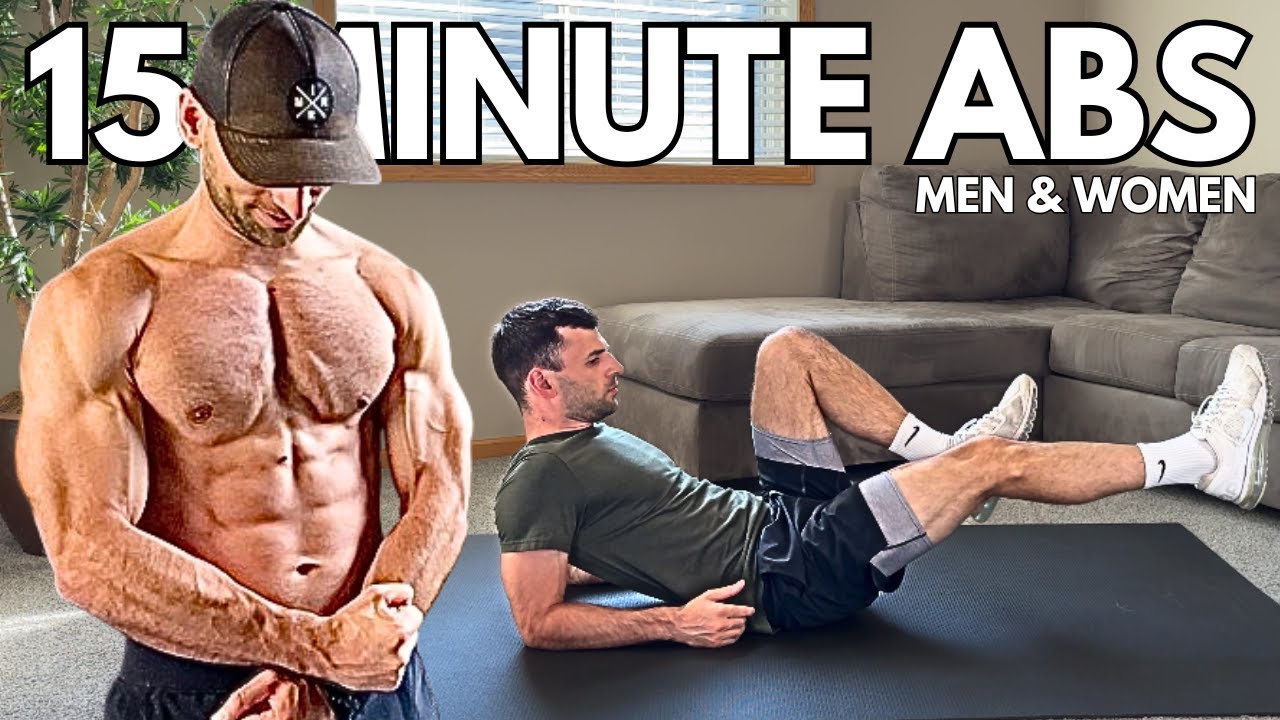 15 Min Ab Workout for Men and Women at Home (No Equipment)