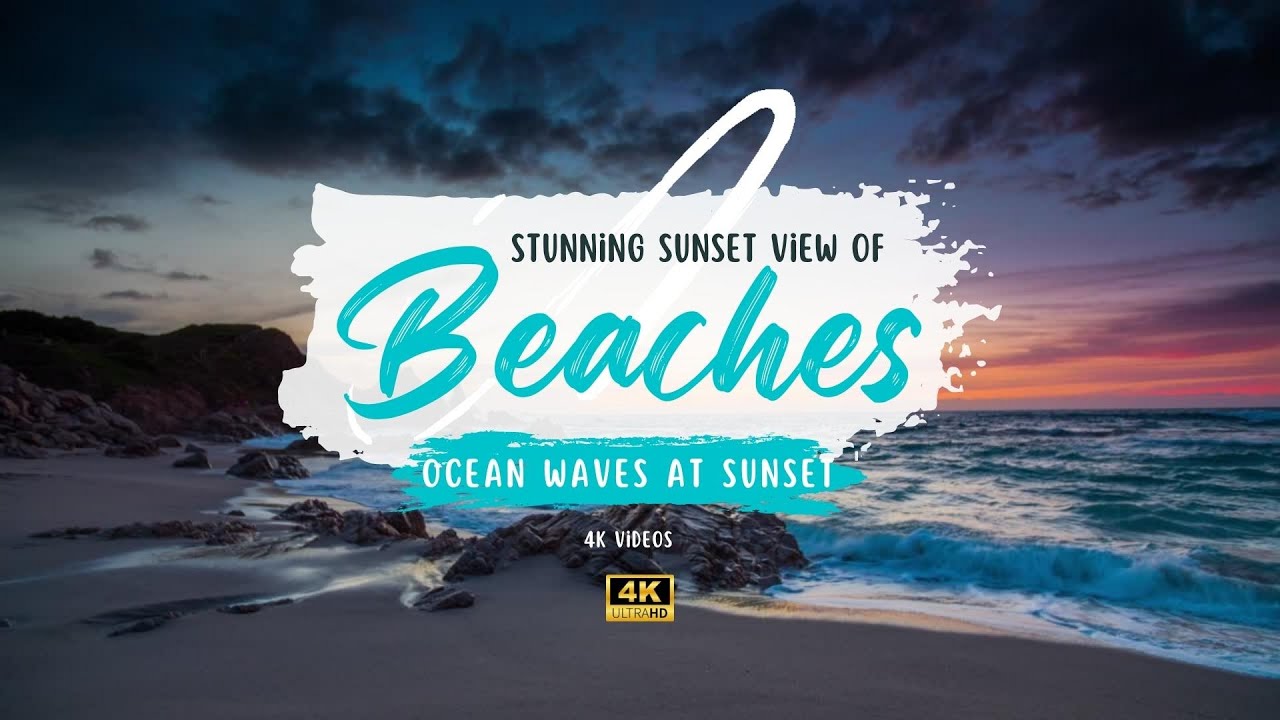 Beautiful Sunset View of Beaches with Relaxing Wave Sounds #waves #wavemusic #sunset