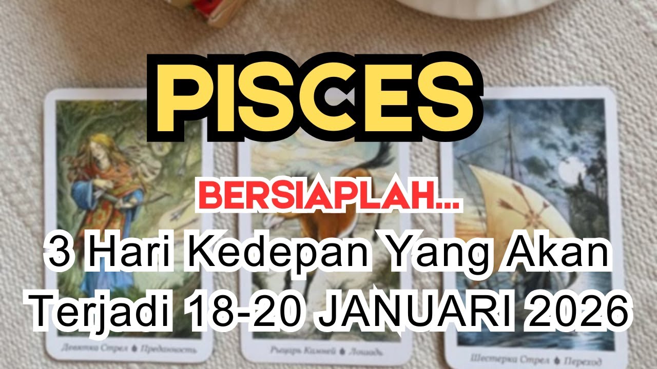 PISCES ✨️ BERSIAPLAH‼️ 3 HARI KEDEPAN YANG AKAN TERJADI DIKEHIDUPANMU 👀 18-20 JANUARI 2026