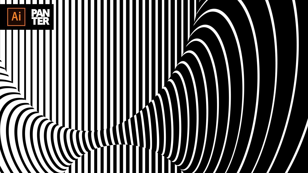 How to Design Liquid Lines Op Art | Adobe Illustrator Tutorial