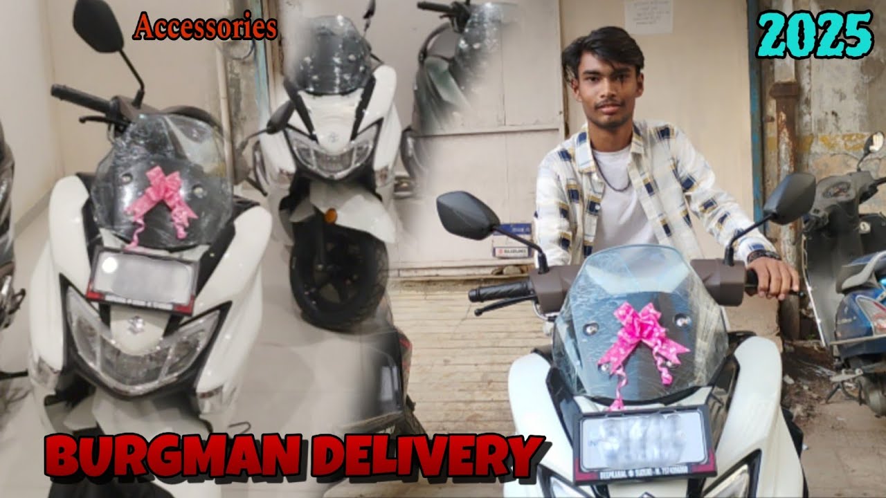 New burgman delivery 💫❤️ | mirzapur accessories| moto vlog|