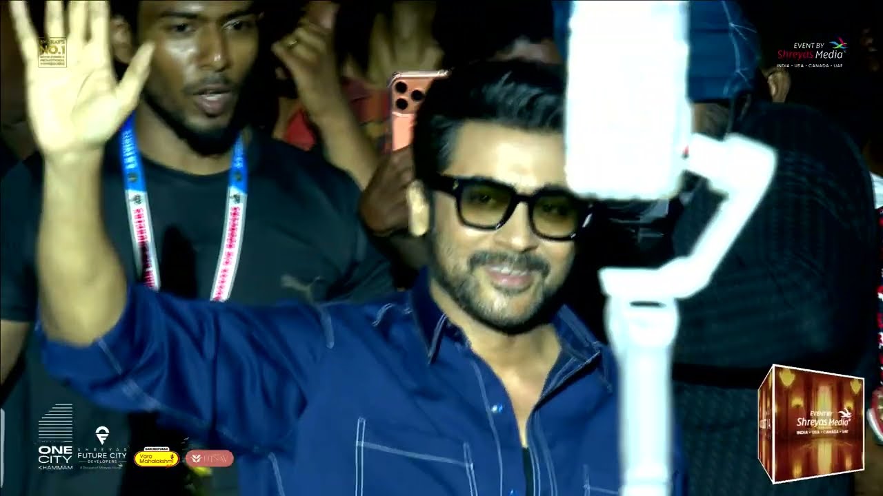 The One Suriya Stylish Entry at Vishwanath and Sons Audio Launch Event | Shreyas Media