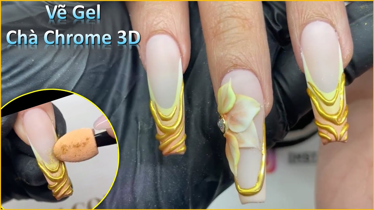 Cách Chà chrome 3D với DRAG GEL || Christine Lam
