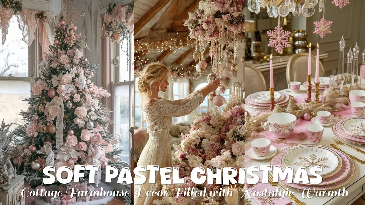 🎀 Vintage Holiday PASTEL CHRISTMAS Decorations 2025 | Vintage Cottage Charm That Feels Like Home