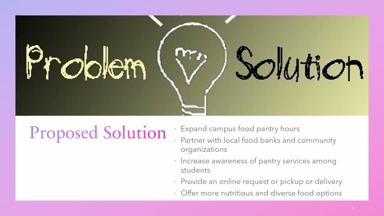 Improving Campus Food Access Through A Student Food Pantry Expansion 