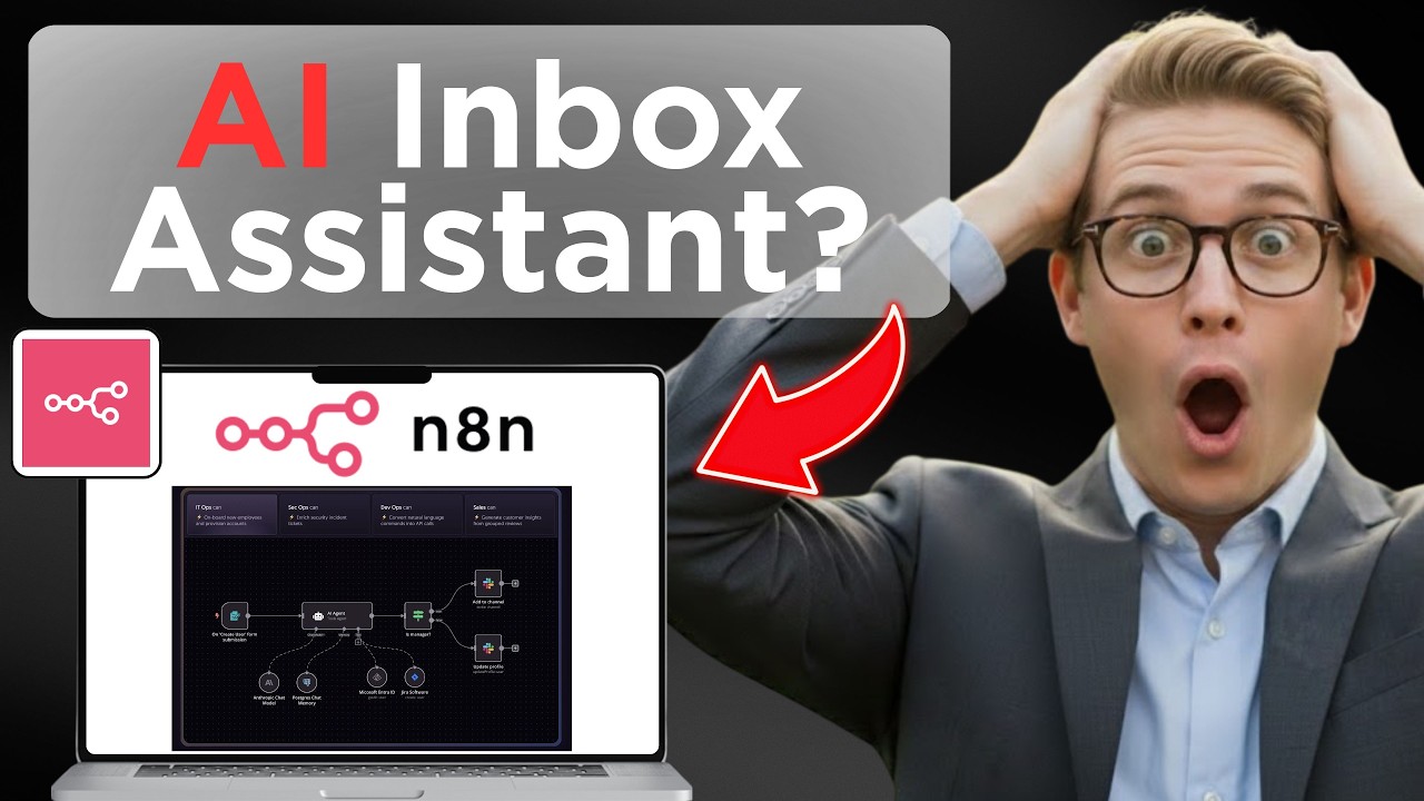 Создайте в n8n помощника по работе с ИИ для почтового ящика Gmail. Автоматическая классификация п...