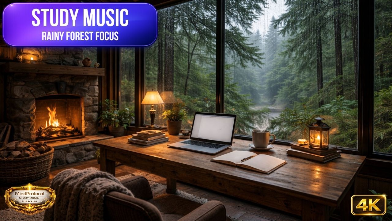2026 Ultimate Study Music For Focus & Productivity | Rainy Forest Cabin Focus