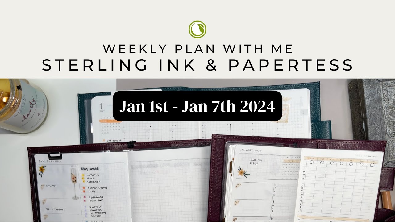 Plan With Me Jan 1st - Jan 7th, 2024 | Sterling Ink & Papertess