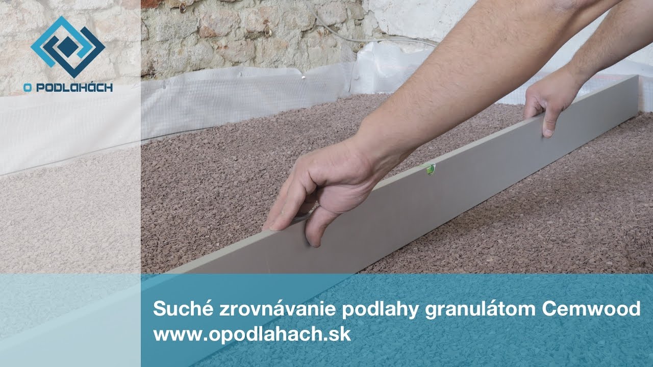 Suché zrovnávanie podlahy granulátom Cemwood | opodlahach.sk
