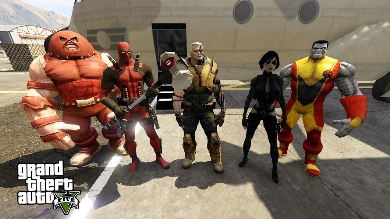 GTA 5 DEADPOOL 2 w/ CABLE - COLOSSUS - JUGGERNAUT - DOMİNO MODU