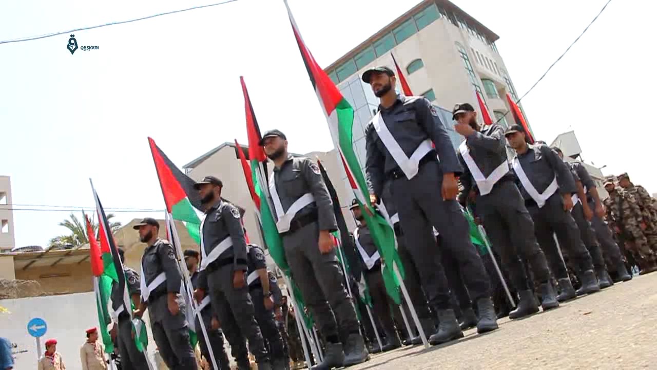 Palestine - Gaza: Military Parade For The Palestinian Police In Solidarity With Al-Aqsa 29-7-2017
