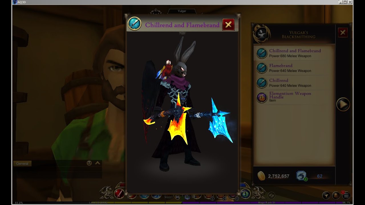 AQ3D Crafting Chillrend And Flamebrand  ...  Finally