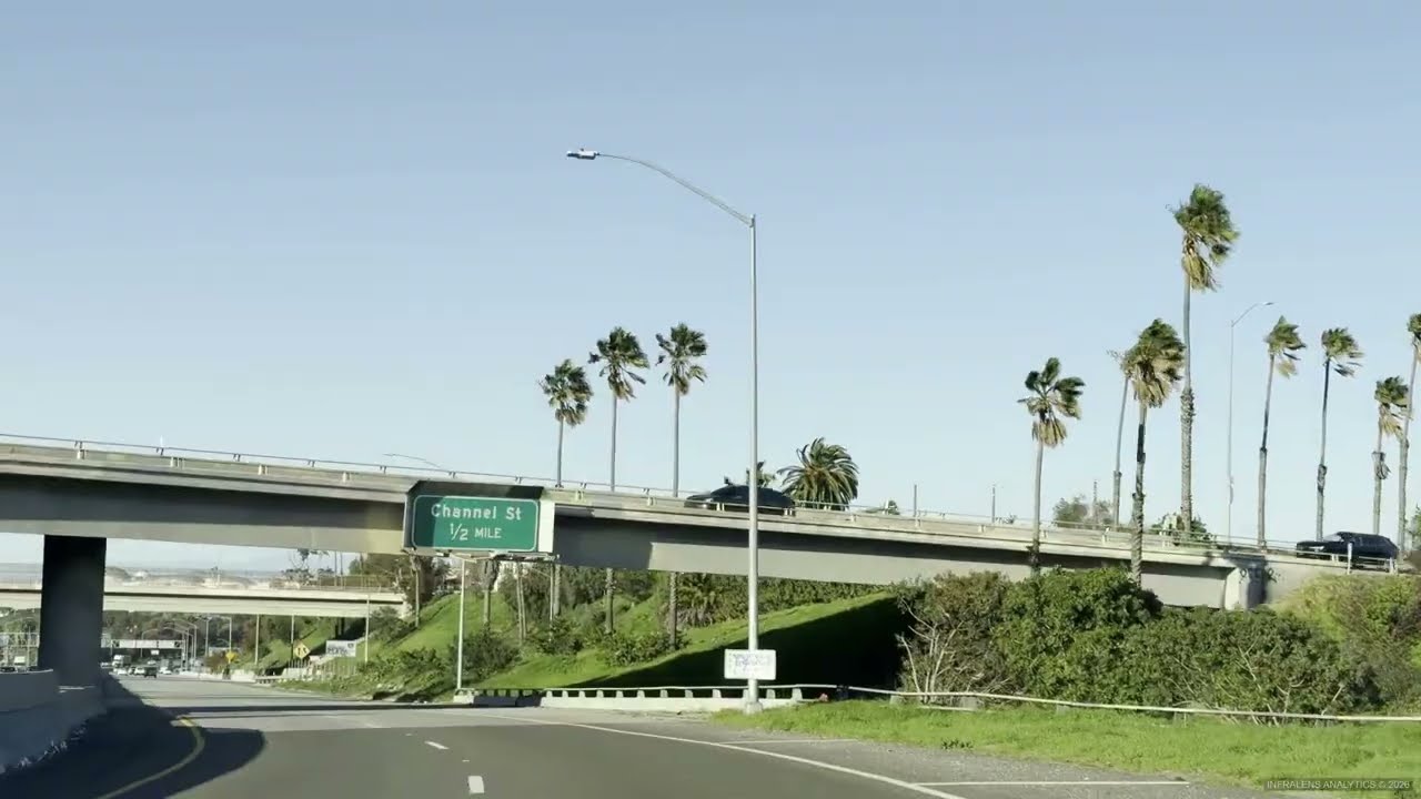 I-110 Northbound Drive Approaching Los Angeles Downtown (Date: Jan 9, 2026)