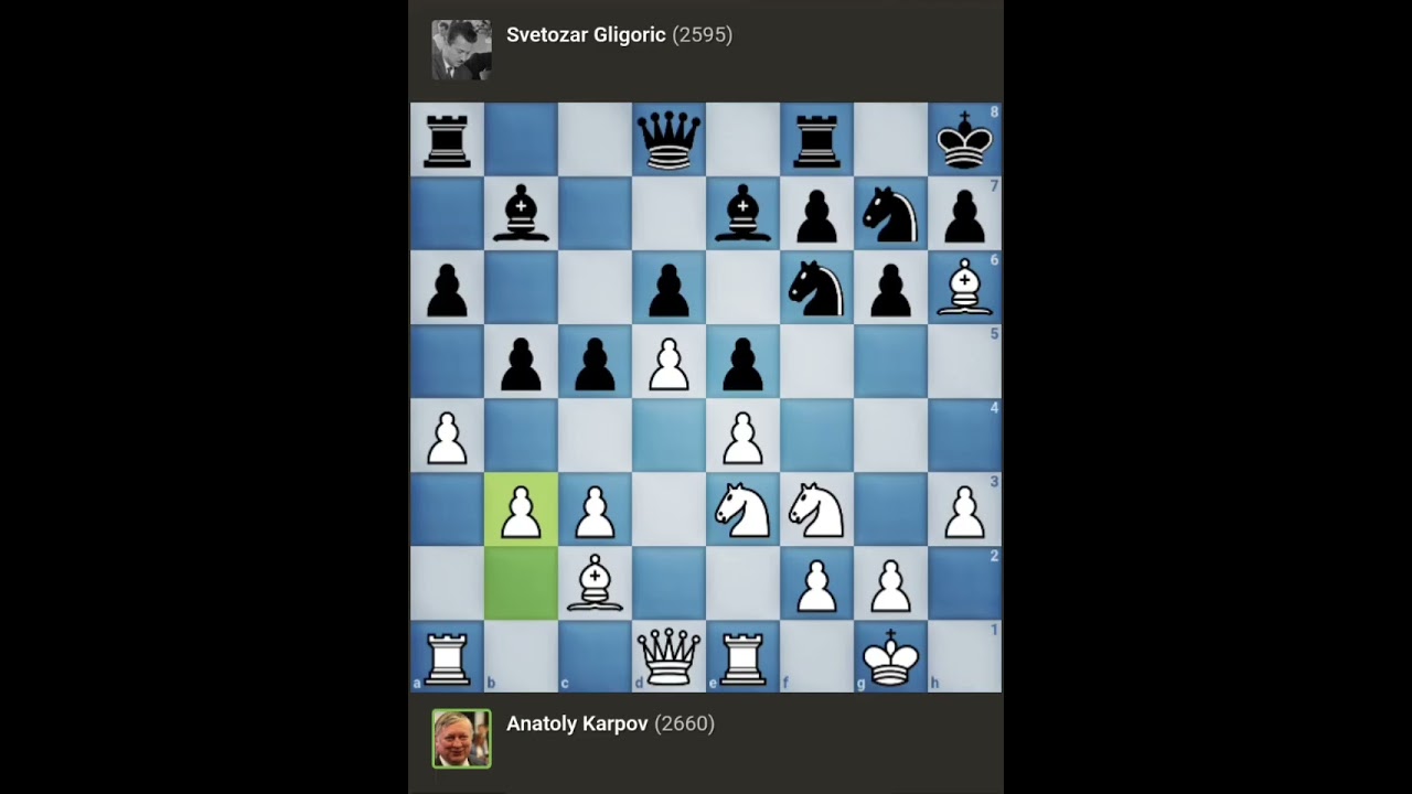 Anatoly Karpov vs Svetozar Gligoric || Interzonal (cat.12) • Leningrad - Russia (1973)