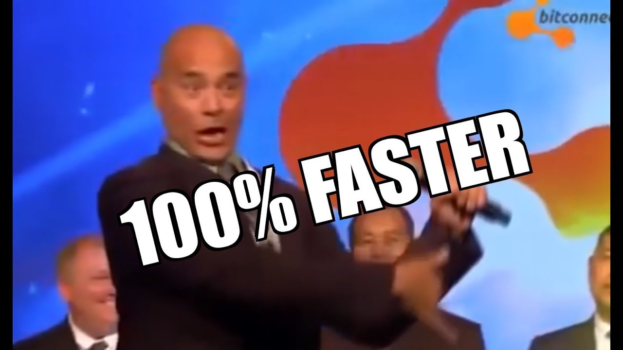Bitconnect, but everytime he lies it gets 100% faster