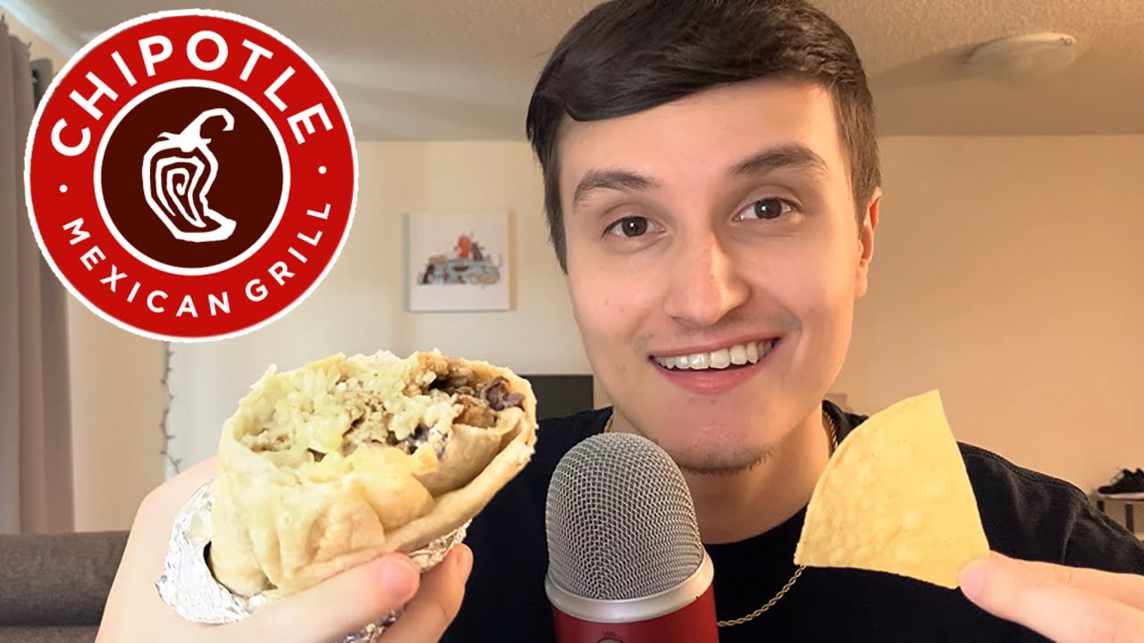 ASMR Chipotle HUGE Burrito Mukbang 🌯💤 (eating sounds)