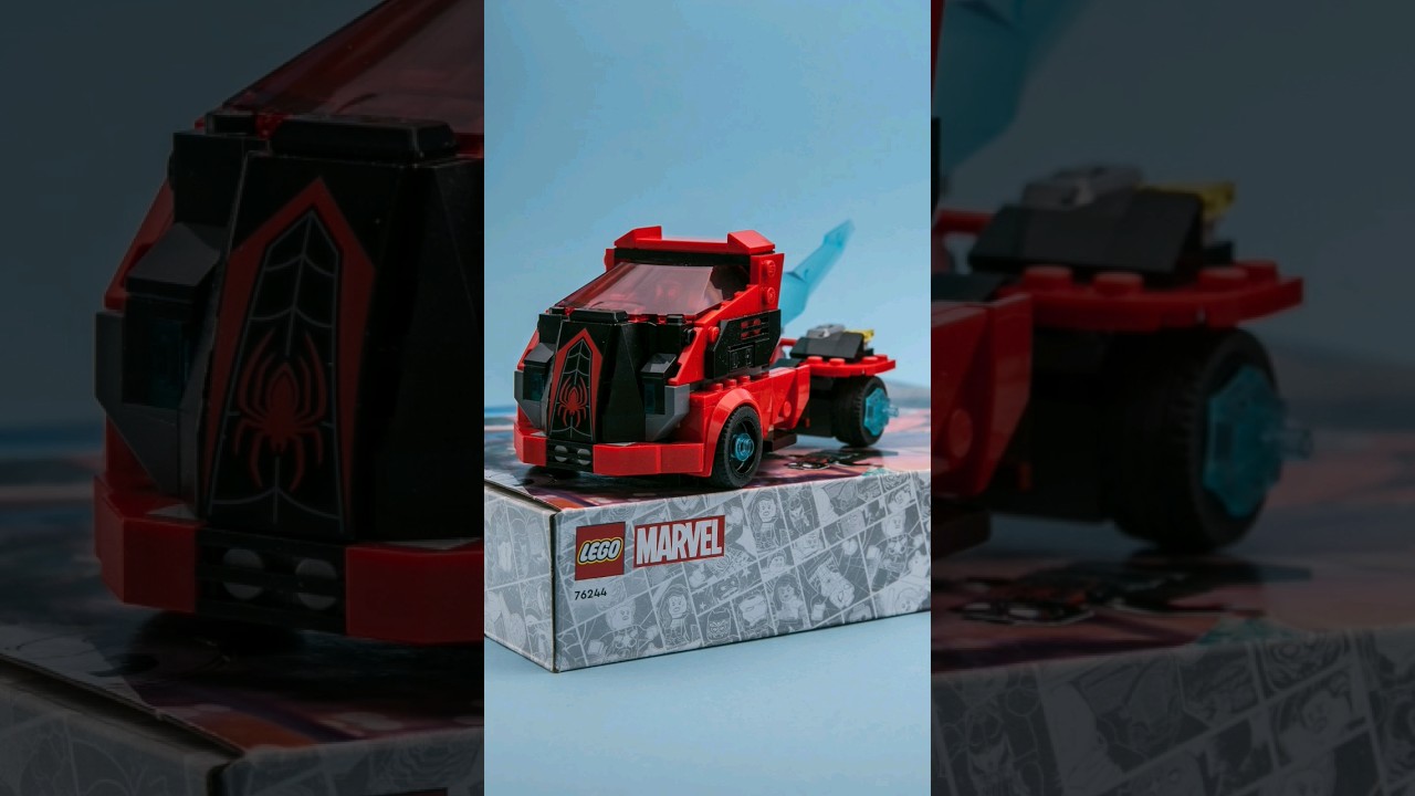 Spider fantastic LEGO Car Made from the #76244 Miles Morales vs. Morbius set ⚫🔴 #legomoc#marvel