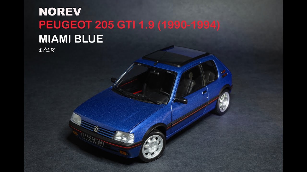 Norev Peugeot 205 GTI 1.9 Miami Blue 1/18