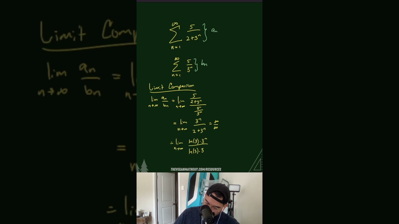 Testing convergence using LIMIT COMPARISON TEST #calculus #calculushelp #mathematics #mathtricks