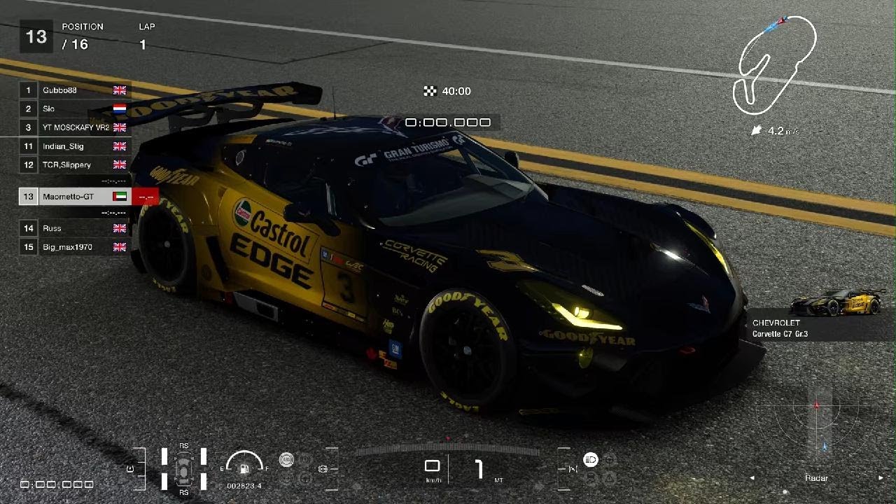 Gran Turismo 7 - Multiclass Exhibition Race - Daytona Road Course - Corvette C7 (Gr.3)