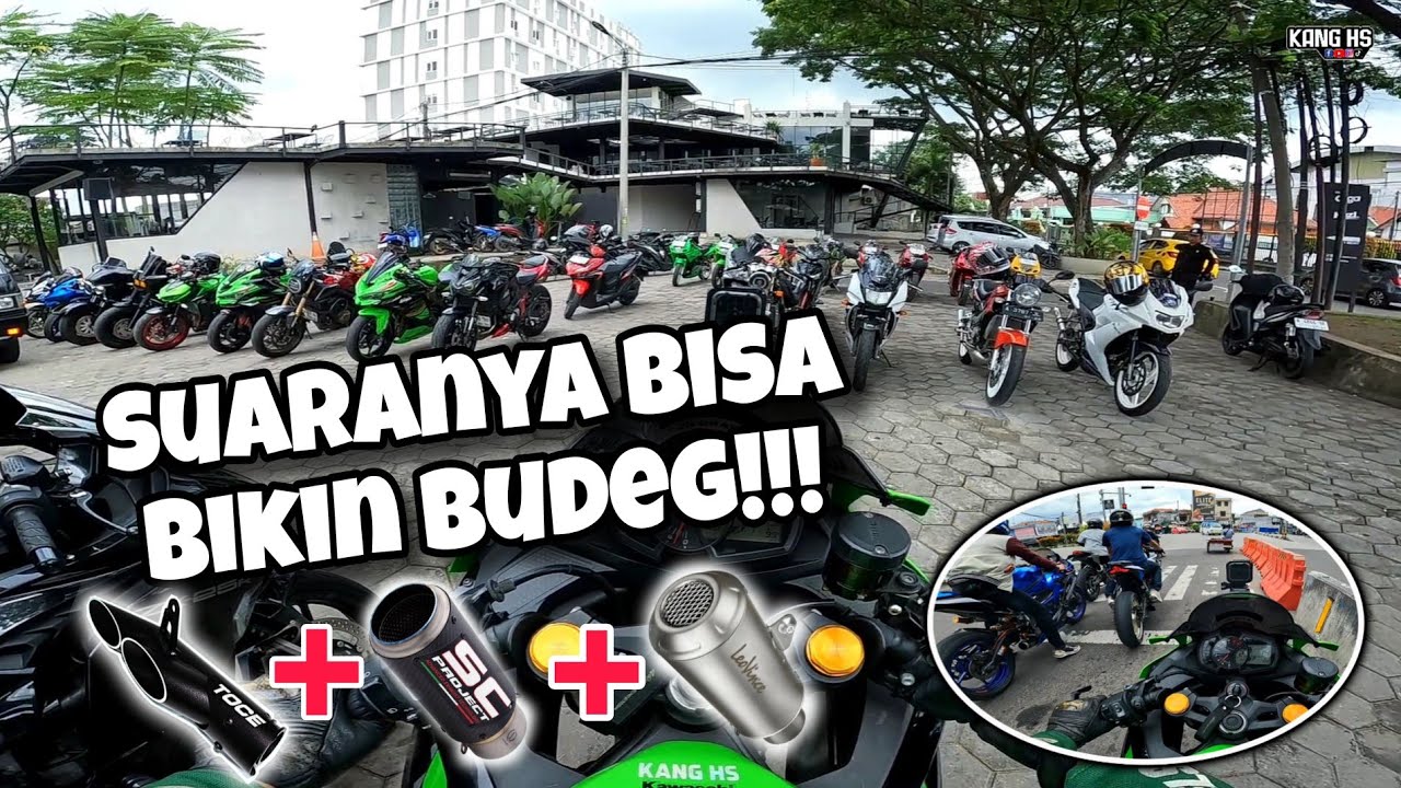 BIKIN BUDEG‼️ KETIKA ZX25R KNALPOT TOCE, SC PROJECT & LEOVINCE LV10 RIDING BARENG‼️