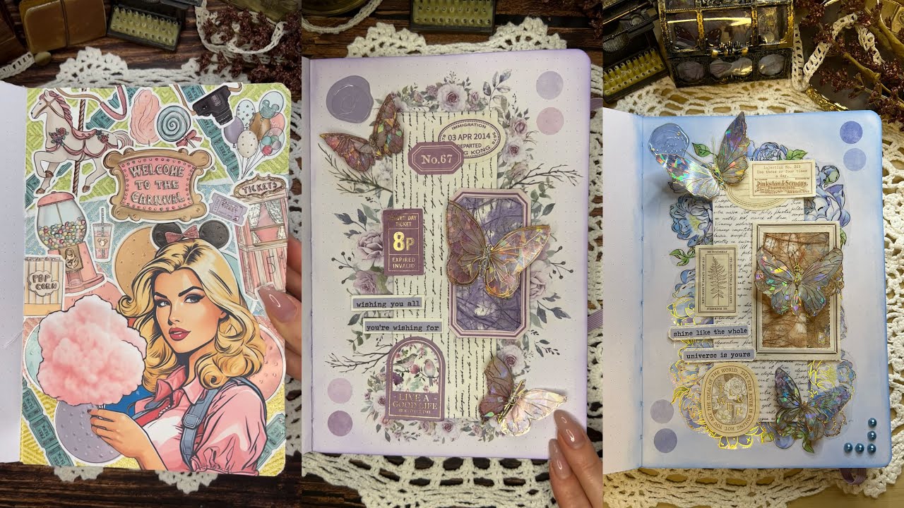 ASMR journal tiktok compilation 🔮✨|Journal with me | Scrapbooking | Relax for sleep 😴🛌💤 | #다꾸asmr